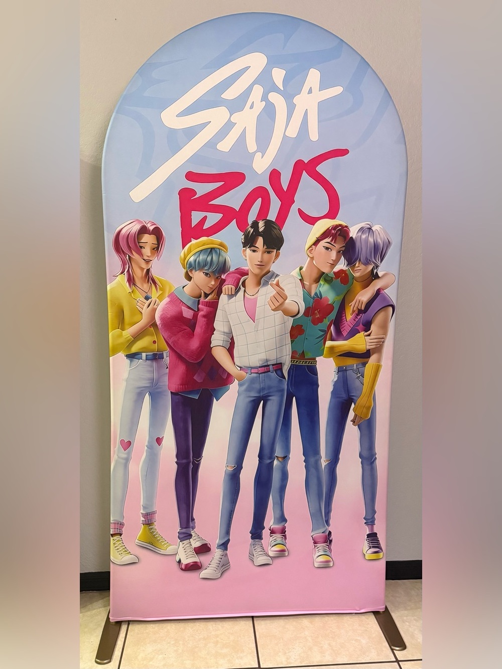 Saja Boys Kpop Demon Hunters Arch Backdrop Cover